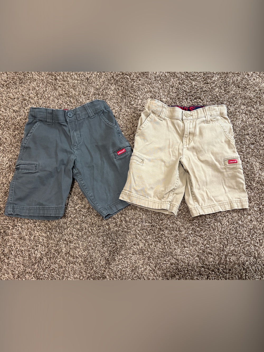 Levi's Kids Two-Pack Pull-On Shorts - Gray & Khaki